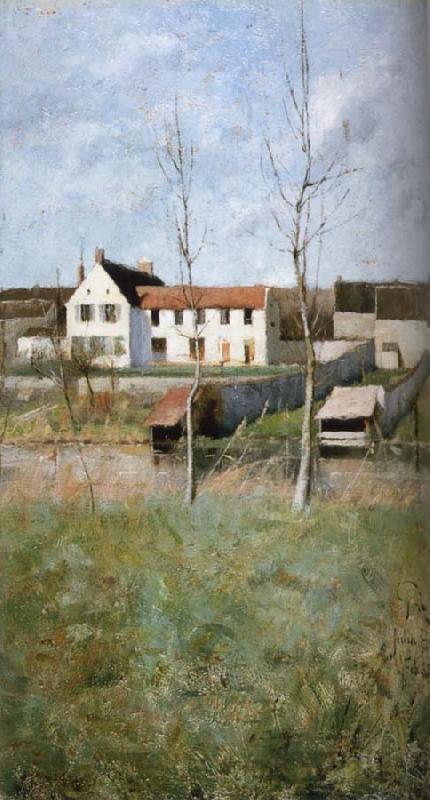 Julia Beck Prospect stamp Grez Norge oil painting art